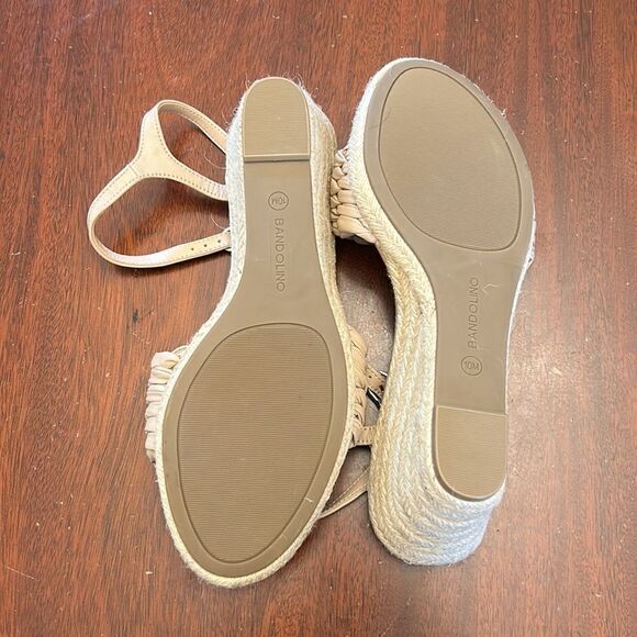 Bandolino Jingle 3 tan ankle strap wedge sandals Size 10M NWOT - Picture 7 of 7